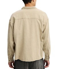 Cotton On Men's Washed Long-Sleeve Shirt