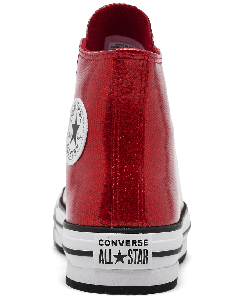 Converse Big Girls Chuck Taylor All Star Glitter Lift Platform Casual Sneakers from Finish Line