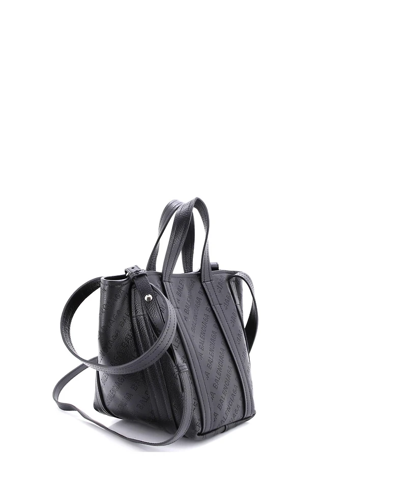 Pre-Owned Balenciaga Xs Everyday 2.0 North South Tote Logo Perforated Leather