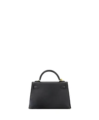 Pre-Owned HERMA‰S Kelly 20 Handbag Black Epsom with Gold Hardware
