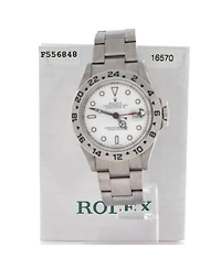 Pre-Owned Rolex Oyster Perpetual Explorer Ii Automatic Watch in Stainless Steel 40mm