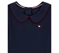 Tommy Hilfiger Girls 4-6X Peter Pan Collar Plaid Detail Dress