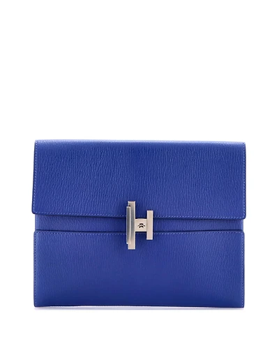 Pre-Owned HERMA‰S Cinhetic Clutch Chevre Mysore