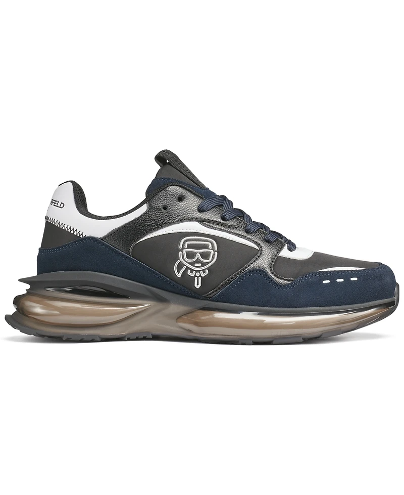 Karl Lagerfeld Paris Men's Side Head Profile Logo Runner Shoes