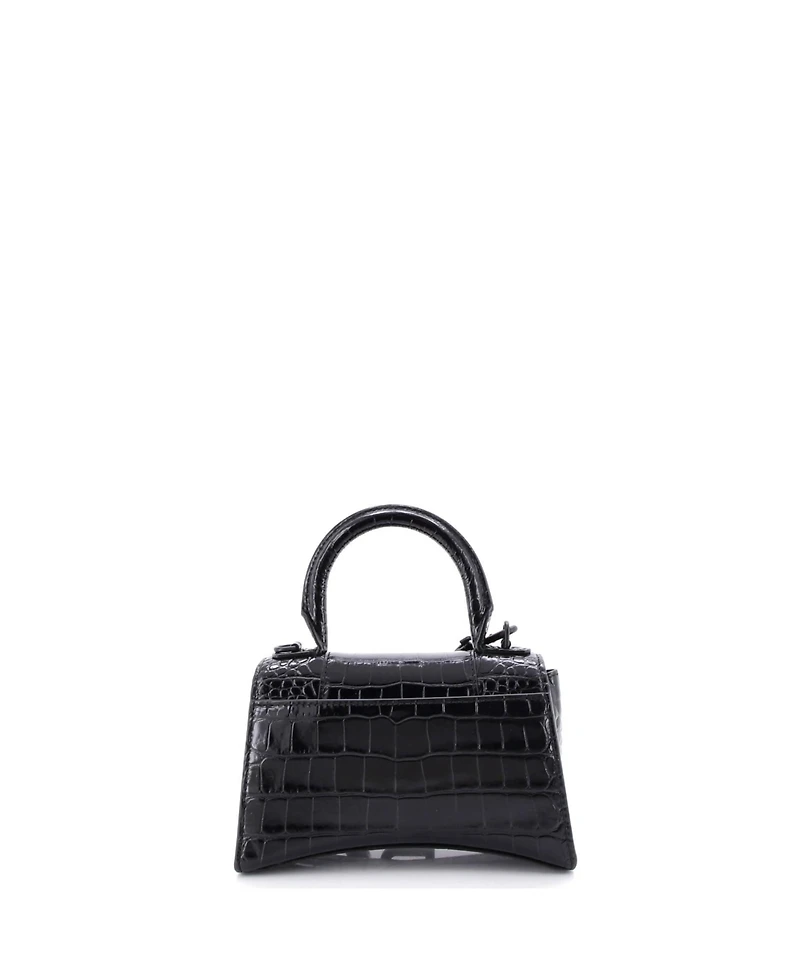 Pre-Owned Balenciaga Hourglass Top Handle Bag Embossed Leather