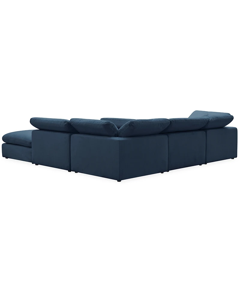 Furniture Fog -Pc. Fabric L-Sectional Ottoman End Sofa Set