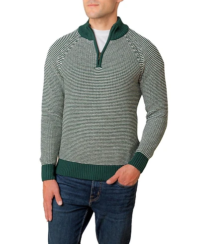Hope & Henry Men's Organic Half Zip Ski Pullover Sweater