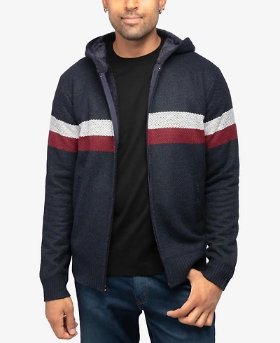 X Ray Men's Zip Up Fleece Lined Cardigan Hooded Sweater