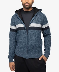 Xray Men's Zip Up Fleece Lined Cardigan Hooded Sweater