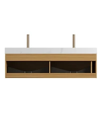 Streamdale Carrara White Sintered Stone Vanity w/ Led & Soft-Close