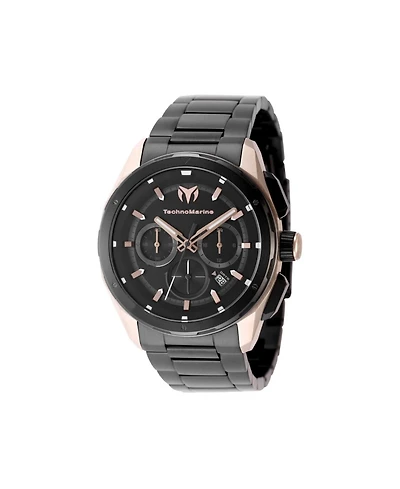 Technomarine Men's Tm-318092 Ocean Quartz Black Dial Watch
