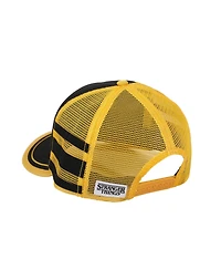 Stranger Things Men's Dustin Henderson Black & Yellow Cosplay Trucker Hat
