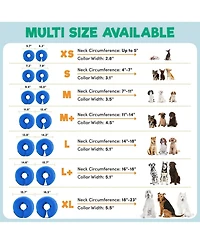 Bencmate Inflatable Dog Cone Collar Alternative Soft Recovery ECollar Donut