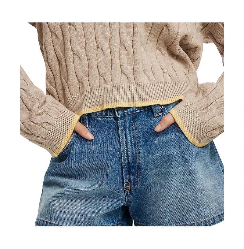 Cotton On Women's Luxe Collar Sweater