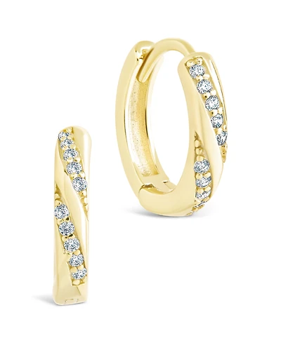 Sterling Forever Silver Adelise Micro Hoops