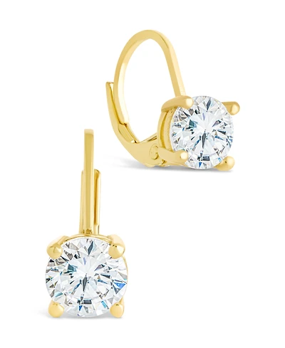 Sterling Forever Sterling Silver Round Cut French Clip Earrings