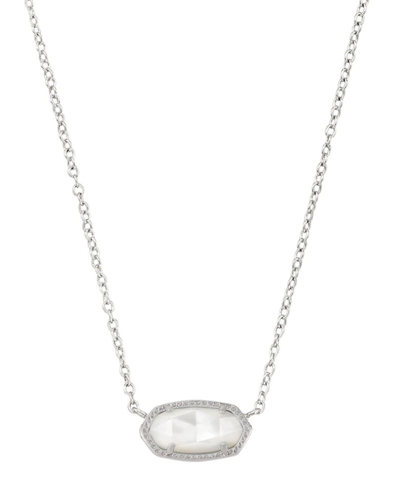 Kendra Scott Elisa Imitation Pearl Silver-Tone Pendant Necklace