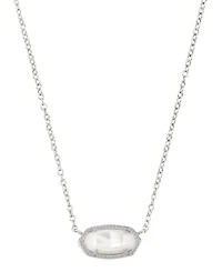 Kendra Scott Elisa Imitation Pearl Silver-Tone Pendant Necklace