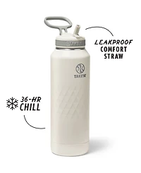 Takeya Sport 40 oz. Triple-Insulated Water Bottle with Straw Lid