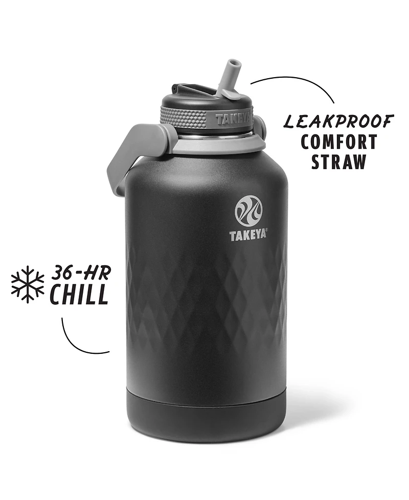 Takeya Sport 64 oz. Triple-Insulated Water Bottle with Straw Lid