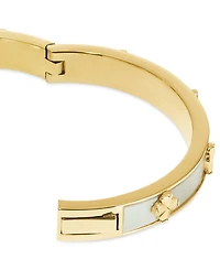 kate spade new york Imitation Pearl Gold Hinge Bangle Bracelet