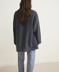 Mango Women's Fleece Zip Sweatshirt