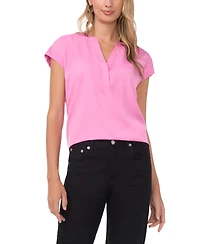 Vince Camuto Women's V-Neck Front Placket Blouse Top