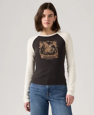 Levi's Women's Graphic Essential Raglan Long Sleeve Top