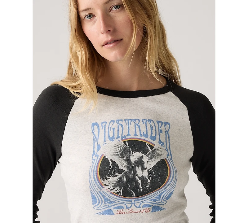 Levi's Women's Graphic Essential Raglan Long Sleeve Top