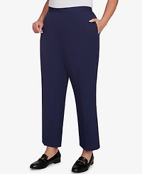 Alfred Dunner Plus Saratoga Springs Side Seam Pocket Short Length Twill Pants