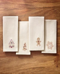 Elrene Gingerbread Bliss 4-Pc. Embroidered Napkin Set, 17" x 17"