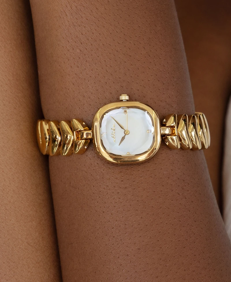 Ettika Metal Moderna Gold Plated Bracelet Watch, 80mm