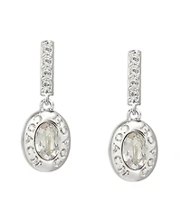 Coach Faux Stone Signature Pave Bar Drop Earrings