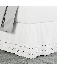 Fresh Ideas Ruffled Eyelet 14" Drop Bedskirt, King
