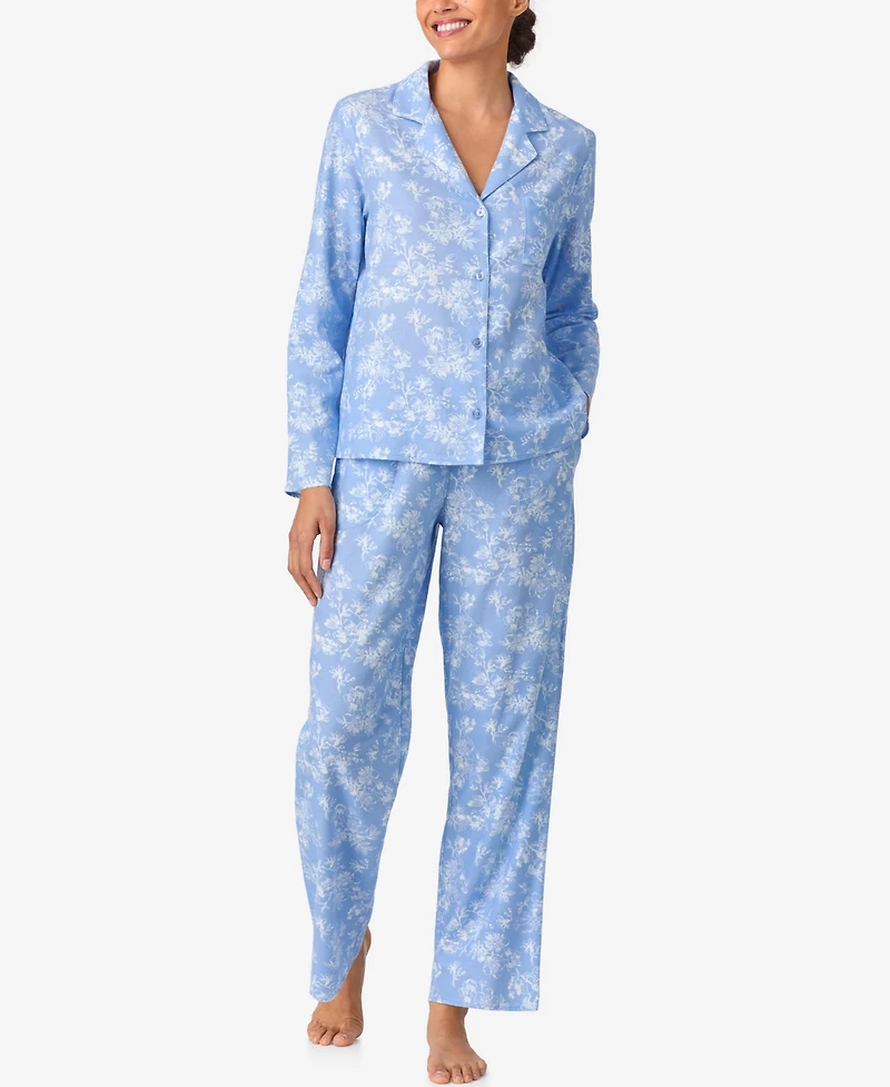 Aria Women's Notch Collar and long pant Pajama set