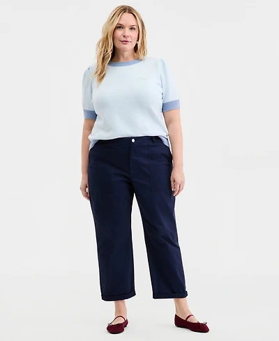 On 34th Trendy Plus Utility Pocket Ankle Pants, Macy's Exclusive