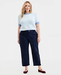On 34th Trendy Plus Utility Pocket Ankle Pants, Macy's Exclusive