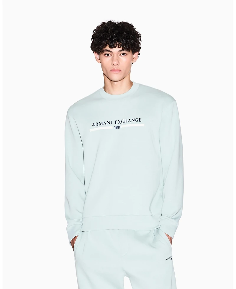 A|X Armani Exchange Men's Center Graphic Crewneck Sweatshirt