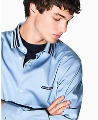 A|X Armani Exchange Men's Long Sleeve with Collar Tipping Woven Dress Shirt