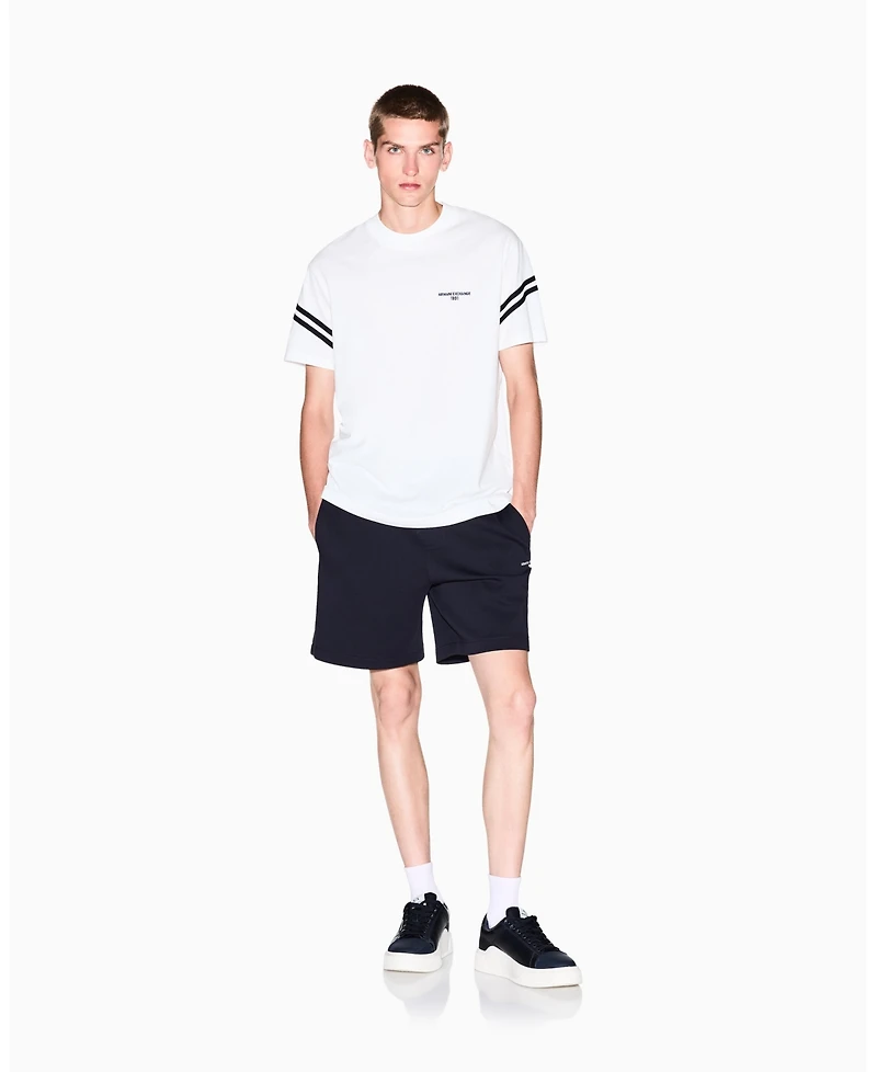 A|X Armani Exchange Men's Drawstring Fleece Graphic Shorts