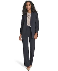 Calvin Klein Women's Scuba Crepe Long Sleeve Jacket