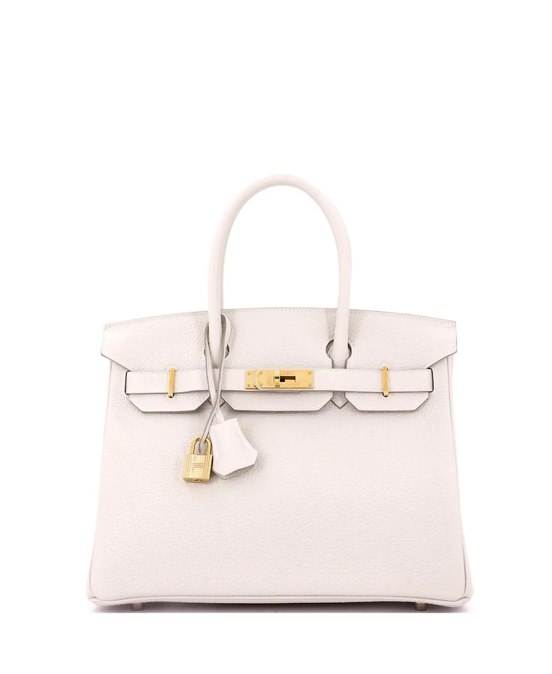 Pre-Owned HERMES Birkin 30 Handbag Light Togo with Rose Gold Hardware