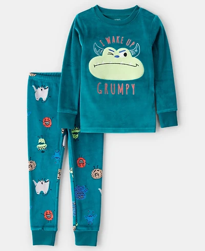 Carter's Boys Toddler 2T-5T 2-Piece Monster Snug Fit Long-Sleeve Top and Pants Pajama Set