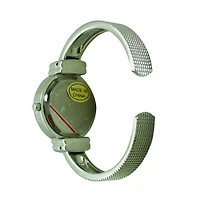 Silver Black Olivia Pratt Every Day Textured Metal Bangle Watch