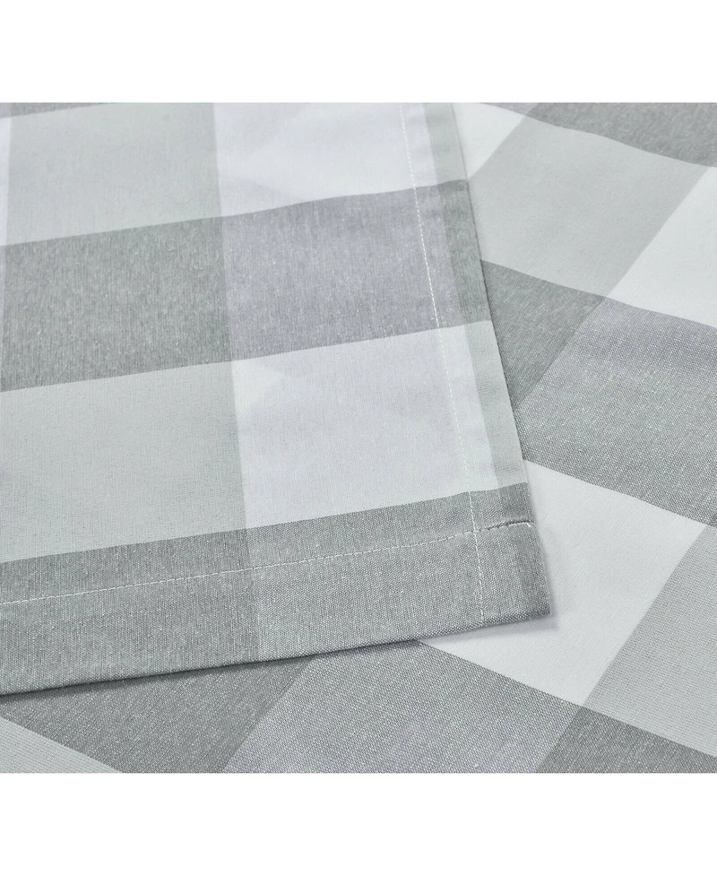 Kate Aurora Country Farmhouse Living Classic Buffalo Plaid Checkered Single Grommet Top Window Curtain Panel - 54 in. W x 84 L, Burgundy