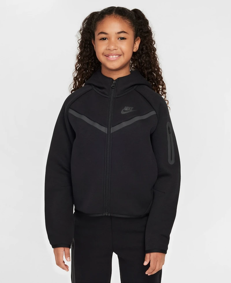 Nike Girls 7-16 Tech Fleece Long-Sleeve Full-Zip Hoodie
