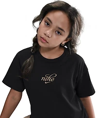 Nike Girls 7-16 Sportswear Loose Fit Short-Sleeve T-Shirt