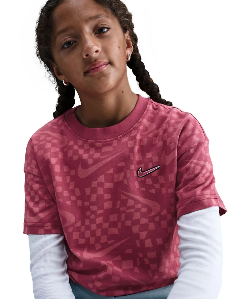 Nike Girls 7-16 Sportswear Relaxed Fit T-Shirt