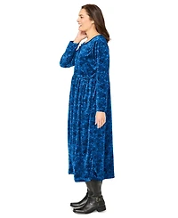 Woman Within Plus 21-Button Velour Dress