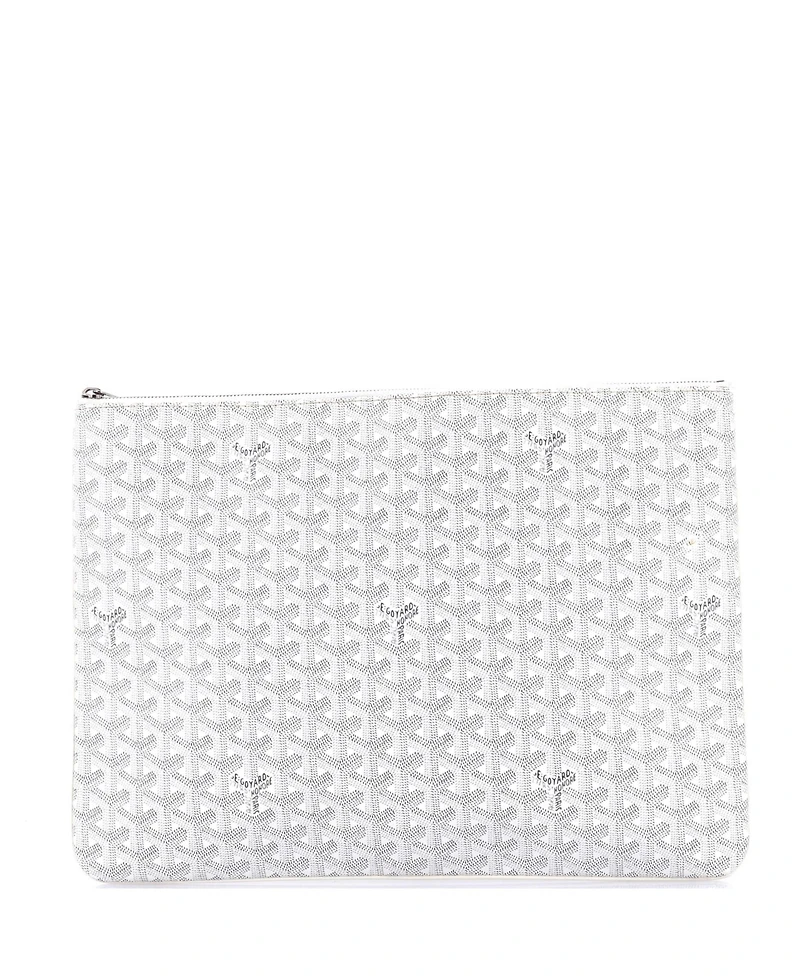 Pre-Owned Goyard Gm Senat Zip Pouch Coated Canvas